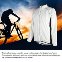 VBestlife Biciklistička jakna, Vjetrootporna vodootporna Višestruko reflektirajuća biciklistička jakna pogodna za trčanje, biciklizam, ribolov bijeli