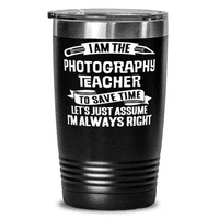 Smiješan poklon za fotografiranje - fotografski učitelj instruktora TUMBLER MUG BLACK 20oz nehrđajući