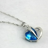 Naierhg privjesak ogrlica kubična cirkonija umetnuta nakit poklon srčani oblik ženske ogrlice za svakodnevni