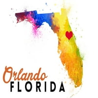 Orlando, Florida, državni sažetak, preša sa fenjerom, premium igraće karte, paluba sa šala, USA