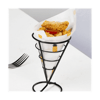 Žičani metalni prehrambeni regali Konus pržena košarica posluživanje čipova štanda zaslon stoji pileći držač
