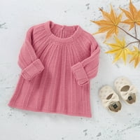 Duks toddler novorođenčad bebe djevojčice Dječak zimska jakna toplo gumb kaput pletene odjeće džemper ružičasta 100