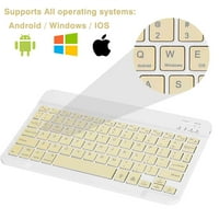 U laganoj ergonomskoj tastaturi sa pozadinom RGB svjetla, višestruki tanak punjiva tastatura Bluetooth 5. i 2,4 GHz stabilna veza za infini nulu Neo
