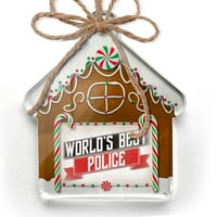 Ornament tiskani jedan strani svjetove Najbolja policija Božić Neonblond