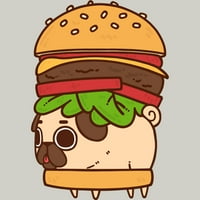 Puglie Burger muški srebrni grafički grafički tee - Dizajn od strane ljudi m