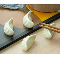 Početna Vrt Jednostavno dizajniranje Viljuškar Creative Slatka čvrsta keramička knedla Oblik japanskog stila štapići