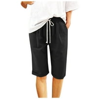 Fnochy kratke hlače za žene kratke hlače Cleariance Sport Modni casual labavo meka čvrsta boja u sredini