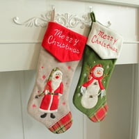 Veki Candy Pokloni čarape Personalizirani kamin Čarapa Božić ukrasi za kućne ukrase i zabavni dodatak