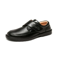 Oucaili Boy's kožne cipele vjenčane haljine obuće uniforme Oxfords Magic Trake Schools Kids Loafers