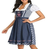 Ženska haljina uniform Play Block Oktoberfest haljine kratki rukav piv karnevalski odjeća za putničku