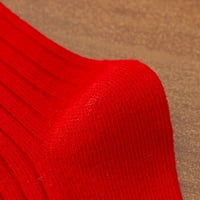 Ženska beba i djeca Čarape Fashion Jednostavne boje Stripe Stripe Udobne tople crvene novogodišnje čarape