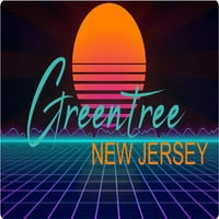 Keansburg New Jersey Vinil Decal Stiker Retro Neon Dizajn