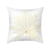 Dekorativni jastuci, umeci i poklopciGolden lišće bacaju jastuk za jastuk Velvet Flannel jastuk za jastuk