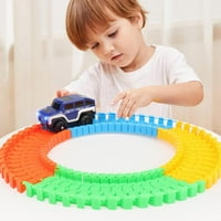Začinjene trkačke staze za trkače - Kids Prilagodljiva staza Playset sa spiralnom rampom, arch mostom, igračkim automobilom i još mnogo toga - izgradite vrhunske trkačke staze za dječake i djevojke