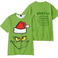 Grinch Božićna odjeća Božićna prodaja 3D majica Muškarci Božićno drvo Štampanje kratkih rukava Cool