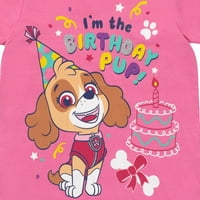 Paw Patrol Skye Birthday Theddler Girls Majica Majica Toddler do Big Kid