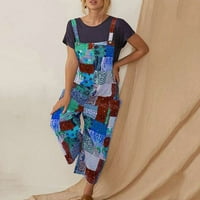 Ženski kombinezoni Vintage etnički patchwork tiskani tasteri stil modni ukupni kombinezon za žene