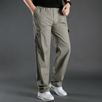 Ketyyh-Chn Men Cargo pantalone na otvorenom moda Jogging Casual Hlače Grey, 2xL