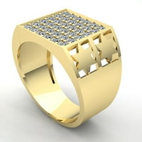 Originalna 0,75ct okrugla rez dijamantna muška godišnjica za angažman prsten od prstenasto 14k ruža, bijela ili žuta zlatna FG VS