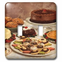 3Droza Pekara za hranu Deserti Sweets Kolačići kolači Muffin Cupcakes - Dvostruki preklopni prekidač