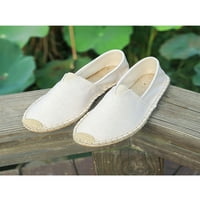 Gomelly Womens Platnene Loafes Espadrilles Flats Cipele Slip na casual cipela bež 7.5