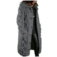 Clodeeu Woman Plus Veličina zimski kaput čišćenje Ženska kapuljača Kardigan Velike veličine Džemper