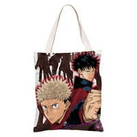 Anime Jujutsu Kaisen platnena torba, tota za višekratnu trgovinu Torbica dnevna torba, lagana trkačka