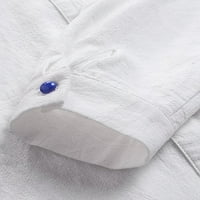 Colisha ženske bluze dugih rukava s dugim rukavima niz vrhovi elegantna radna postolja tunička košulja bijela 3xl