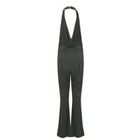 Poise ženska banketna haljina za bankete seksi viseći vrat ženske pantalone xl crna