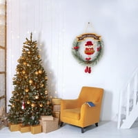 Wiueurtly Winter Garland sa tajmerom Igle, Božićni mini privjesak Snjegović kućna vrata Viseći kreativni