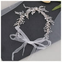 Bridal Pearls Hoop za kosu Pjenušava ukrasi za glavu za glavu za djeveruša za shopping za vjenčanje
