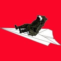 Papirni avion pilot ženski crveni heather grafički trkački trkački tenk - Dizajn od strane ljudi l