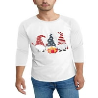 Ma croi muns svečani zimski praznici gnome sa poklonima rukavice digitalno tiskane raglan majice