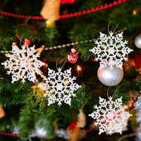 Modni snježni pahulji ukrasi Creative Snowflakes ukrasi za božićnu zabavu Dekor bijele boje