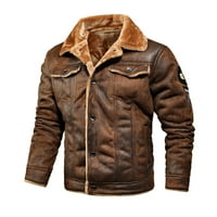MENS PLUS size Zimske jakne Casual Cure Color moda navratnik za nagib prema dolje Kartigana topla pamučna jakna do 65% popusta