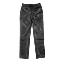 Malene pantalone za muškarce Muške tanke fitve kožne hlače učvršćivači uski elastični topli elastični