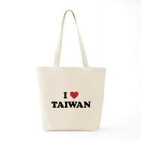 Cafepress - Volim Taiwan Tote torba - prirodna platna torba, Torba za trbuhu