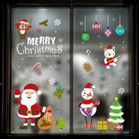 Naljepnice za božićne prozore Merry Božićni prozori Santa Claus Removable PVC DIY zidne zidne zidne