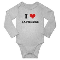 Srce Baltimore Love Baby Long Rompers Bodysuit