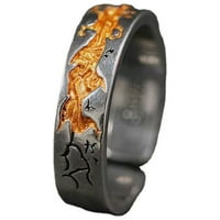 Frehsky prstenovi jednostavni i ravnodušni stil muški tajlandski srebrni prsten starinski francuski par modna ličnost retro zlata otvaranje može podesiti prsten