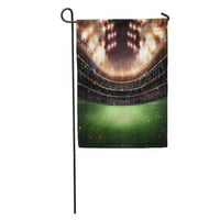 Zeleni nogometni stadion Svjetlo 3D fudbalsko polje Sport Win Fotball Garden Zastava Dekorativna zastava