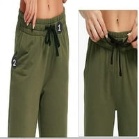 Ženske hlače Ljeto planinarenje Loose izvlačenja hlače otporne na vodu otporne na široke pantalone za noge joge hlače, zeleno