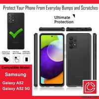 Capsule Case kompatibilan sa Galaxy A 5G & 4G [Cute Fusion Hybrid Design Heavy Duty Slim Soft Grip Black Case poklopac telefona] za Samsung Galaxy A SM-a