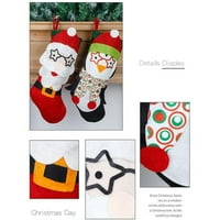 Božićne čarape 16 '' Velike Xmas SOCKS 3D CARTOON Santa Reindeer poklon torbe