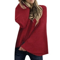 Duks pulover Ženski džemper sa pukotinama pulover s pulovernim pulover