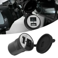 Auto USB port, brza i sigurna punjenje Dužina kablova Otištan na habanje ABS-hrst ABS Auto USB punjač 12-24V ulaz za motocikl