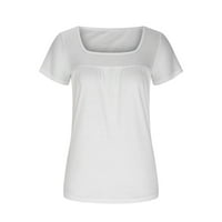 Gacuw T majice za žene Bluze s kratkim rukavima The Regularne fit pulover majice Majice Čvrsti vrhovi