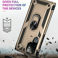 FEISHELL HYBRID FOROR Torbica za Samsung Galaxy S ultra, vojni razlog otporan na udarci metalni držač zvona Podrška magnetski automobil za montiranje dualnog sloja zaštitni poklopac telefona, zlato