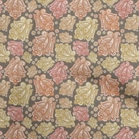 Onuone svilena tabby tamna ruža smeđa tkanina azijski paisley šivati ​​zanatske projekte Tkanine otiske