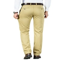Muški ležerne runove postrojene termalne hlače otporne na vjetar, redovito-prednja haljina i redovito